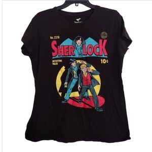 Tee Fury Sherlock TV Show Black Comic Style Graphic Tee Size XXL